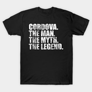 Cordova Legend Cordova Family name Cordova last Name Cordova Surname Cordova Family Reunion T-Shirt